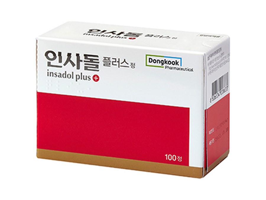 Insadol Plus carton produced for Dongkook Pharmaceutical